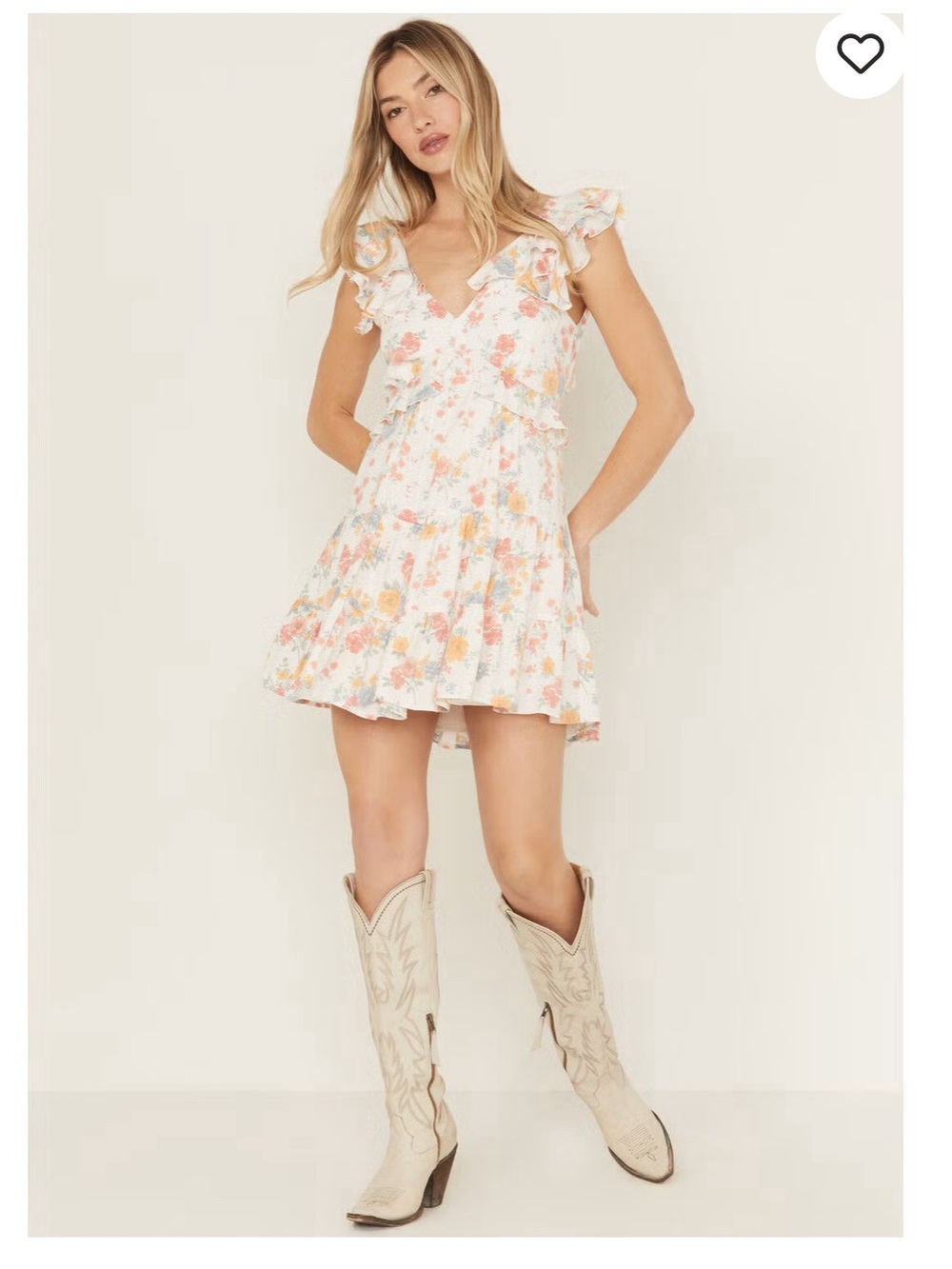 M - white super cute country or spring dress!